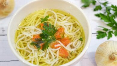 شوربة الشعيرية بالدجاج للرجيم