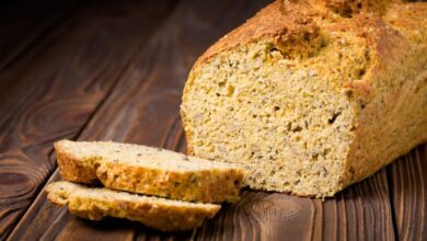 خبز دقيق الحمص كيتو