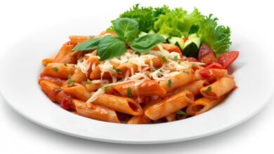 مكرونة بينة بالصلصة دايت