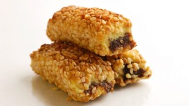 أصابع التمر بالسمسم لمرضى السكر لضيافة العيد