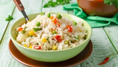 رز بالخضار للنباتيين