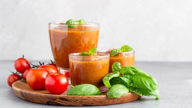 سلطة الطماطم بالخلاط