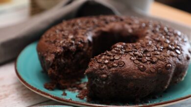 كيك الشوكولاتة بالموز بدون بيض بالفيديو