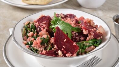 كينوا مسلوقة للسلطات