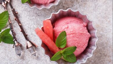 آيس كريم البطيخ المجمد