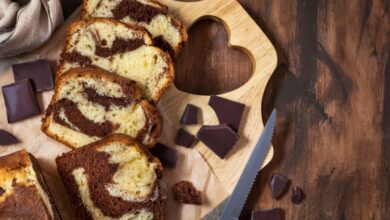 كيك الماربل بالحليب