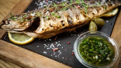 سمك سيباس مشوي