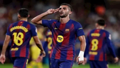 5 صور لظهور علم فلسطين في مباراة برشلونة وخيتافي