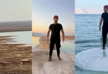 خلال عام واحد فقط.. تراجع منسوب البحر الميت بشكل مخيف "صور"