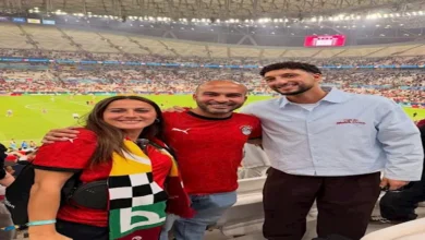 5 صور لظهور ابنة ميشيل يانكون مع زوجها في بطولة كأس العرب